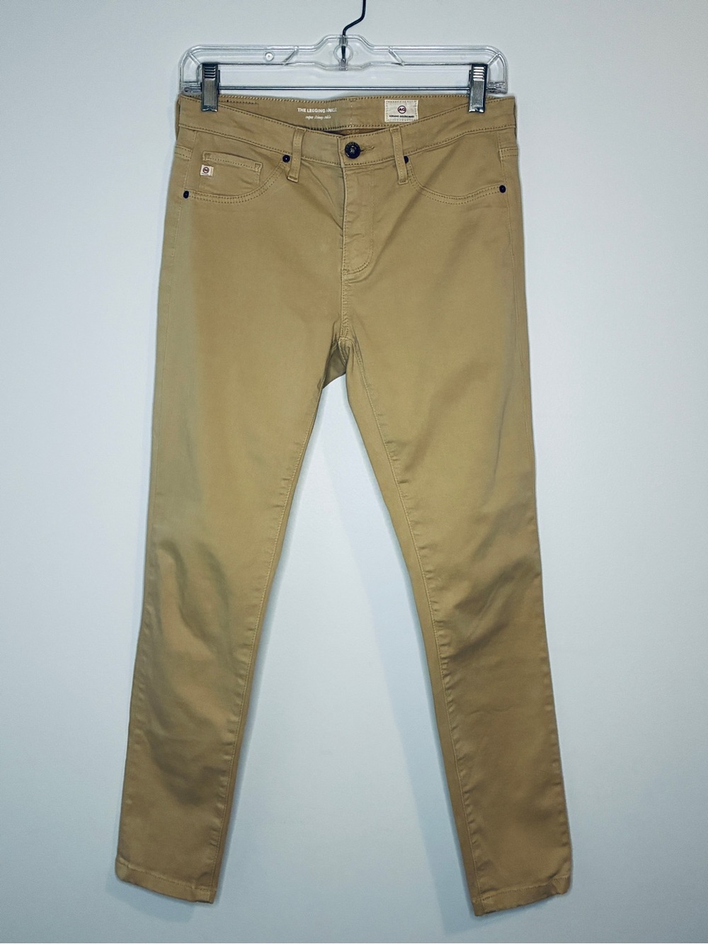 Ag Adriano Goldschmied Slim Leg Chinos in Tan